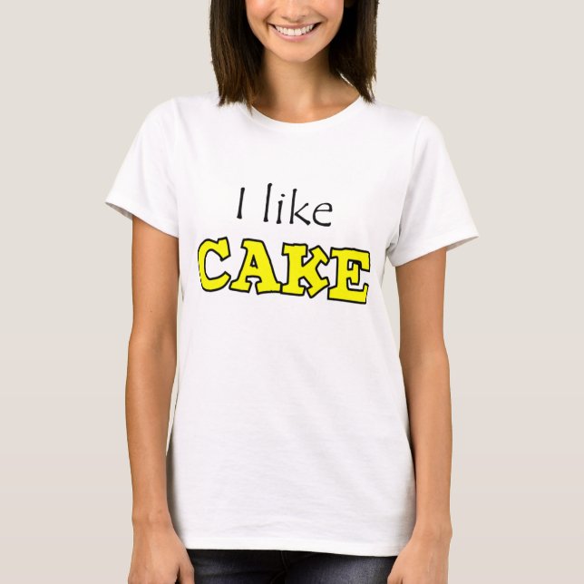 Camiseta Me gusta el pastel (Anverso)