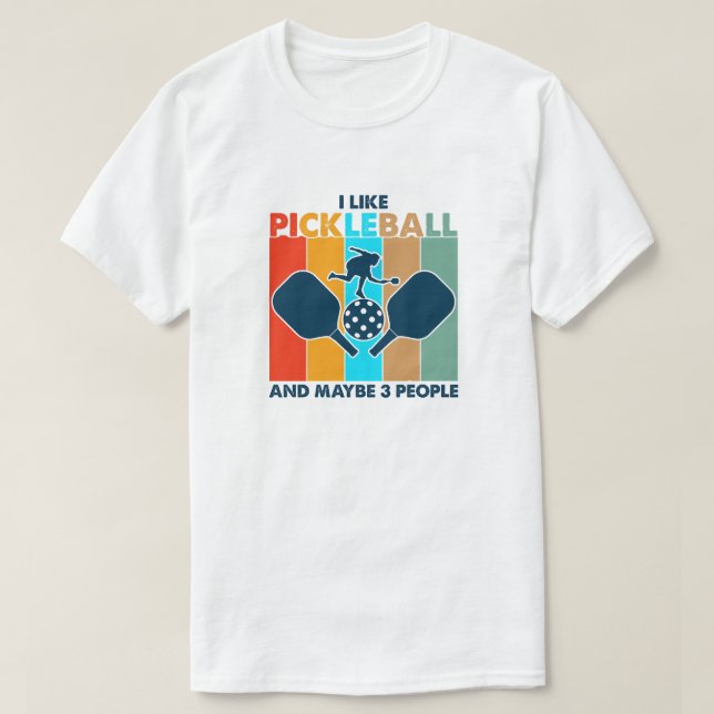 Camiseta Me gusta el pelotazo y tal vez 3 personas chistosa (Diseño del anverso)