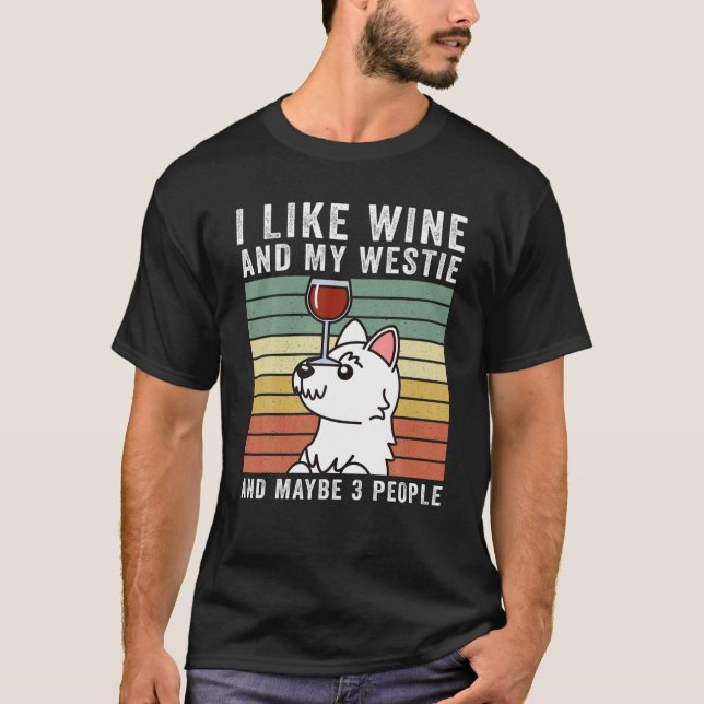 Camiseta Me Gusta El Perro Vintage Retro Westie (Anverso)