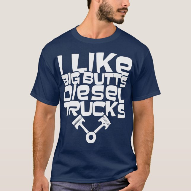 Camiseta Me Gusta El Pez Grande Camiones Diesel Diesel Dies (Anverso)