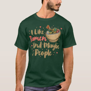 Camiseta Me Gusta El Ramen Y Quizás 3 Personas, Cool Anime
