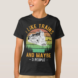 Camiseta Me gusta el regalo de tren del modelo de recopilad