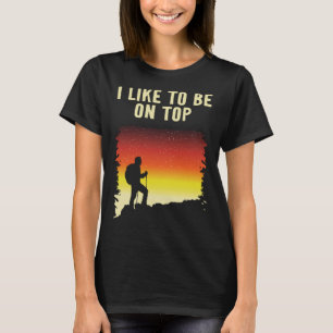 Camiseta Me Gusta El Sendero De Senderismo Por La Parte Sup