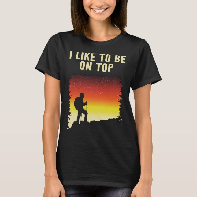 Camiseta Me Gusta El Sendero De Senderismo Por La Parte Sup (Anverso)