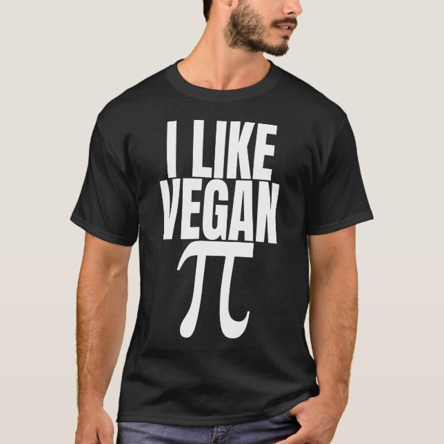 Camiseta Me Gusta El Símbolo Vegan Pi De Maestra Gracioso (Anverso)