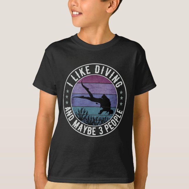 CAMISETA ME GUSTA EL SUBMARINISMO Y TAL VEZ 3 PERSONAS DIVI (Anverso)