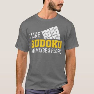 Camiseta Me gusta el Sudoku y tal vez tres personas