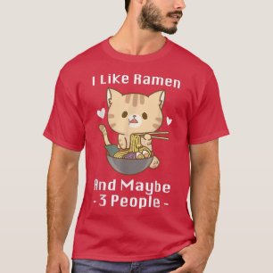 Camiseta Me Gusta El Sushi Y Quizá 3 Personas Anime El Cat 