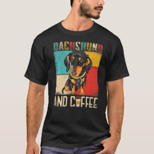 Camiseta Me gusta el tema del perro vintage del café y Dach