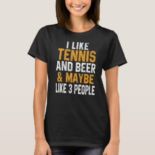 Camiseta Me Gusta El Tenis Y El Refrigerador De Cervezas, M