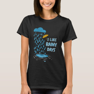 Camiseta Me Gusta El Tiempo Lluvioso Lluvia De Paraguas Llu