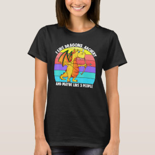 Camiseta Me Gusta El Tiro Con Dragones Y Tal Vez 3 Niños Gi