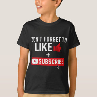 Camiseta Me gusta el uso de los medios sociales y suscribir