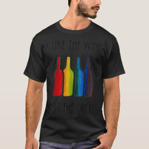 Camiseta Me gusta el vino, no la etiqueta orgullo LGBT arco