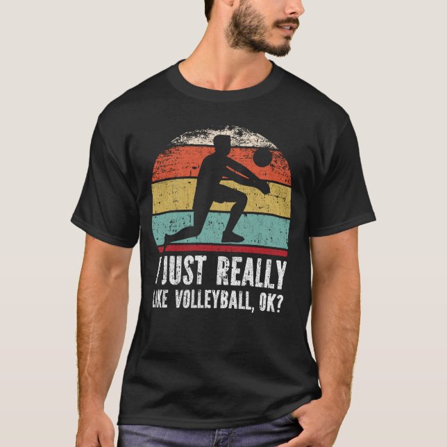Camiseta Me Gusta El Voleibol, ¿De Acuerdo? (Anverso)