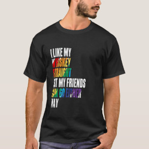 Camiseta Me gusta el whisky solo pero mis amigos pueden ir 