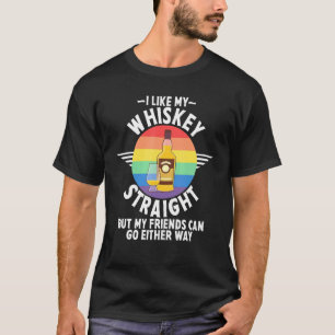 Camiseta Me gusta el whisky solo, pero mis amigos pueden ir
