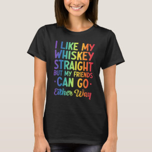 Camiseta Me gusta el whisky solo pero mis amigos pueden ir