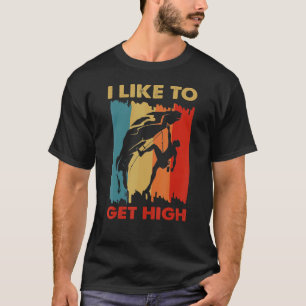 Camiseta Me gusta escalar rock de rock retro alto
