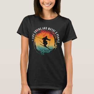 CAMISETA ME GUSTA ESQUÍAR Y QUIZÁS 3 PERSONAS