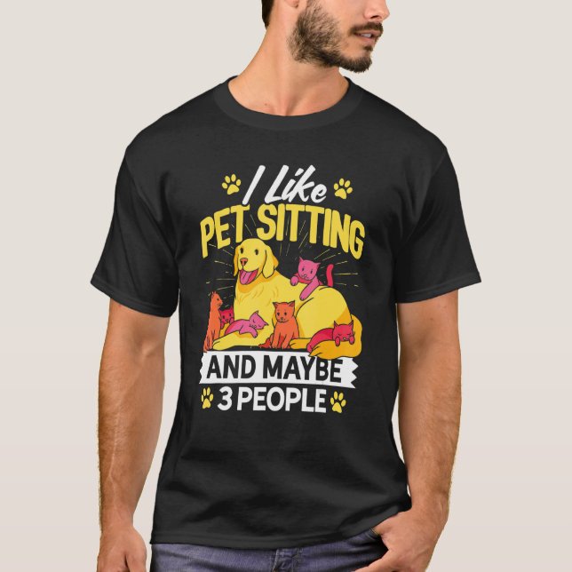 Camiseta Me Gusta Estar Sentado Mascota Y Quizás Tres Perso (Anverso)
