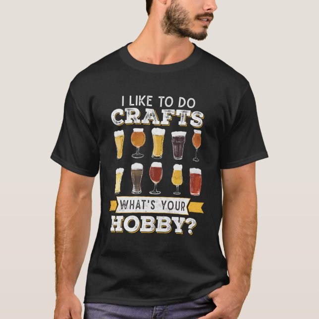 Camiseta Me Gusta Hacer Artesanías Con Tu Beerro De Hobby (Anverso)