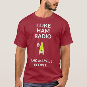 Camiseta Me gusta Ham Radio y otras 3 personas