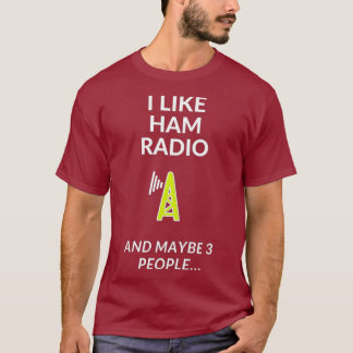 Camiseta Me gusta Ham Radio y otras 3 personas