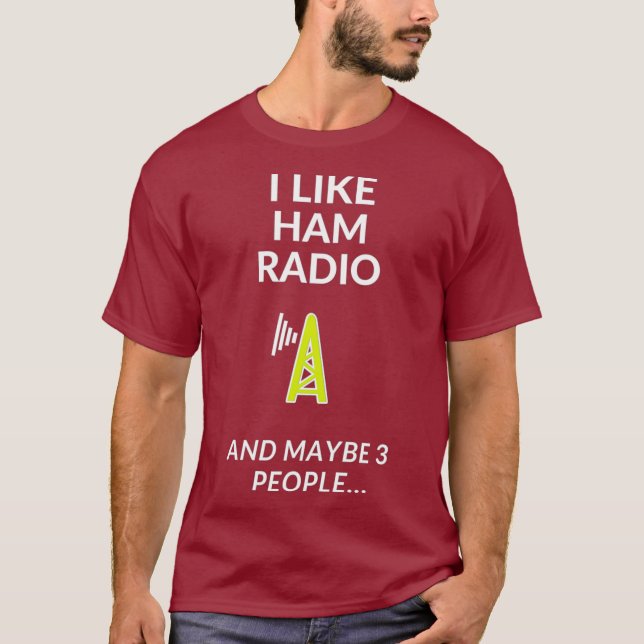 Camiseta Me gusta Ham Radio y otras 3 personas (Anverso)