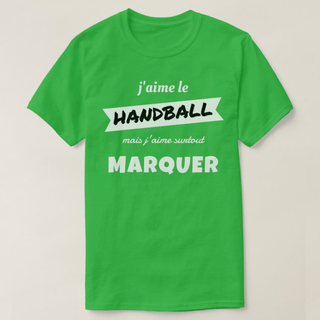 Camiseta Me gusta HANDBALL pero me gusta especialmente MARK (Diseño del anverso)