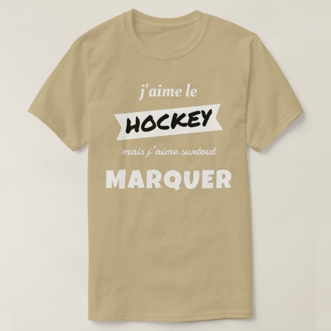 Camiseta Me gusta HOCKEY pero me gusta especialmente MARK (Diseño del anverso)