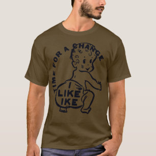 Camiseta Me Gusta Ike Dwight Eisenhower Botón De Campaña