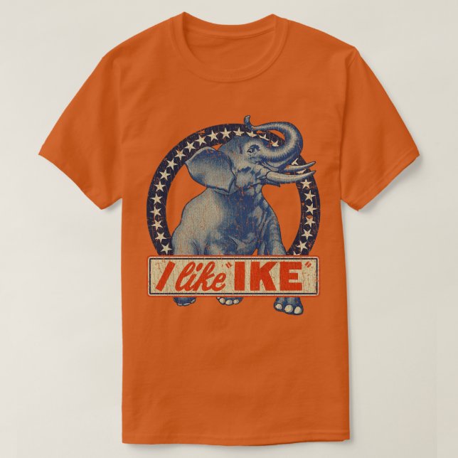 Camiseta Me Gusta Ike Elephant 1952 (Diseño del anverso)