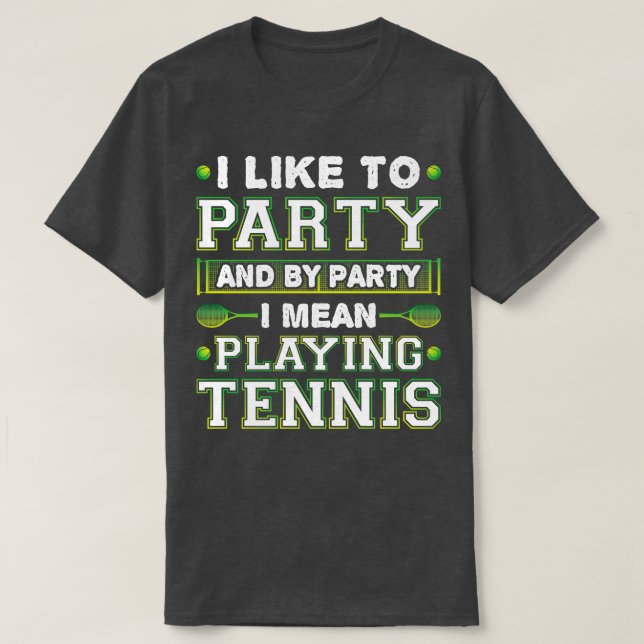 Camiseta Me Gusta Jugar Tenis (Diseño del anverso)