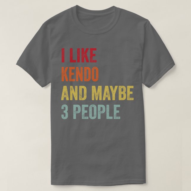 Camiseta Me Gusta Kendo Quizá 3 Personas (Diseño del anverso)