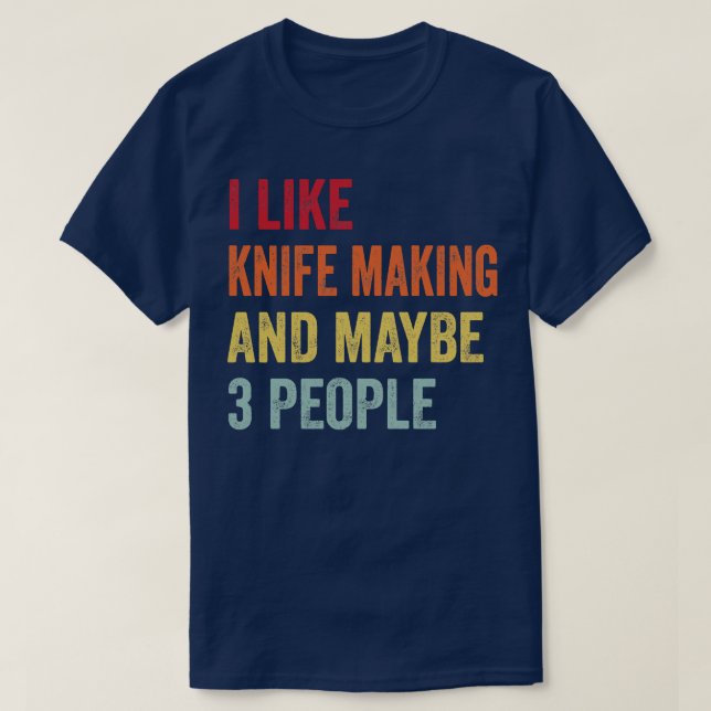 Camiseta Me Gusta Knife Hacer Quizás 3 Personas (Diseño del anverso)