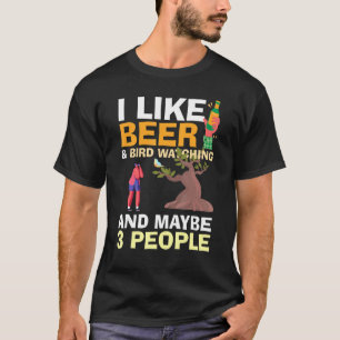 Camiseta Me Gusta La Beer Birdwatching Watcher Birdwatcher 
