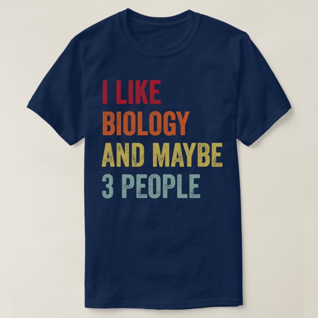 Camiseta Me Gusta La Biología Quizá 3 Personas (Diseño del anverso)