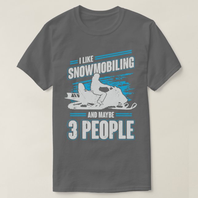 Camiseta Me Gusta La Caminata De Nieve Y Quizá 3 Personas (Diseño del anverso)