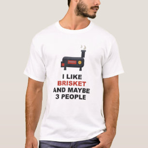 Camiseta Me gusta la carne de ternera y quizás 3 personas