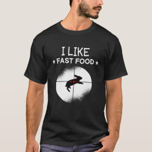Camiseta Me Gusta La Caza De Caza De Conejo De Comida Rápi