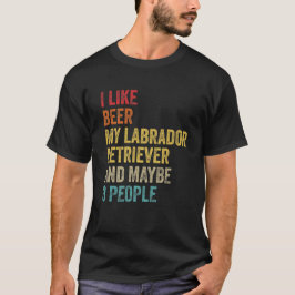 Camiseta Me Gusta La Cerveza Mi Labrador Recuperador Y Quiz