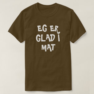 Camiseta Me gusta la comida en castaño noruego