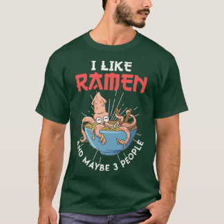 Camiseta Me Gusta La Comida Japonesa Y 3 Personas Ramen 268
