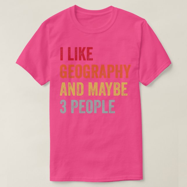 Camiseta Me Gusta La Geografía Quizá 3 Personas (Diseño del anverso)