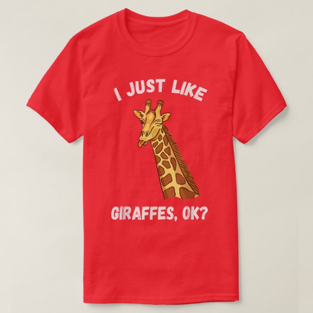 Camiseta Me Gusta La Giraffe Graciosa Y Divertida (Diseño del anverso)