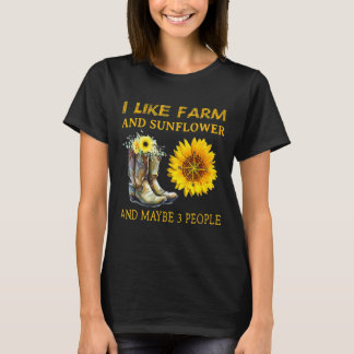 Camiseta Me Gusta La Granja Y El Girasol Y Quizá 3 Madres