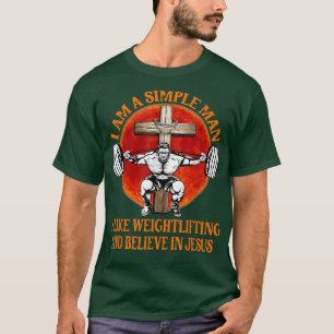 Camiseta Me Gusta La Halterofilia Y Creo En Jesús Ch
