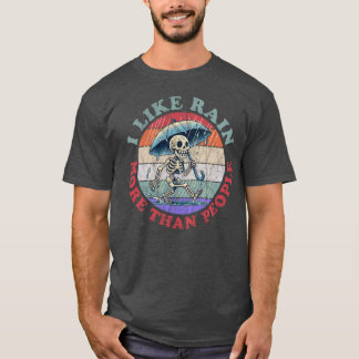 Camiseta Me Gusta La Lluvia Más Que La Gente