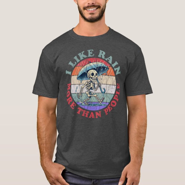Camiseta Me Gusta La Lluvia Más Que La Gente (Anverso)
